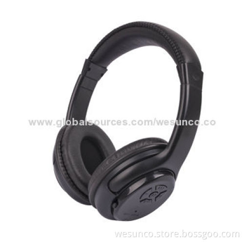 Classic TF Card Bluetooth Headset with T-Flash Card/FM Radio, Wired Headphone Available